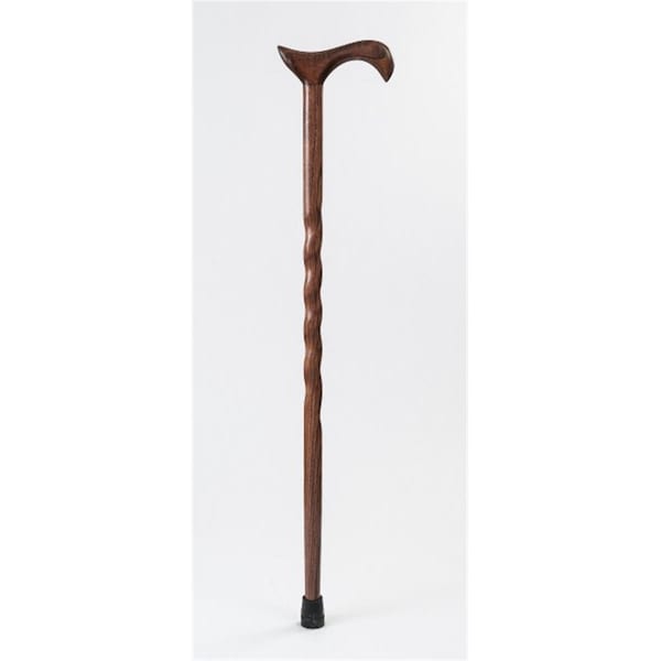 Brazos Walking Sticks 37 In. Twisted Oak Or Ash Derby Walking Cane- Flint 502-3000-0047 - main